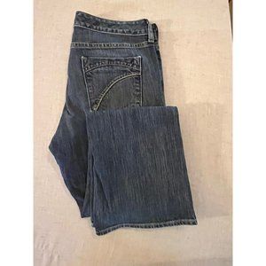 Eddie Bauer, Curvy Straight, Women's Denim Blue Jeans, Size 8P